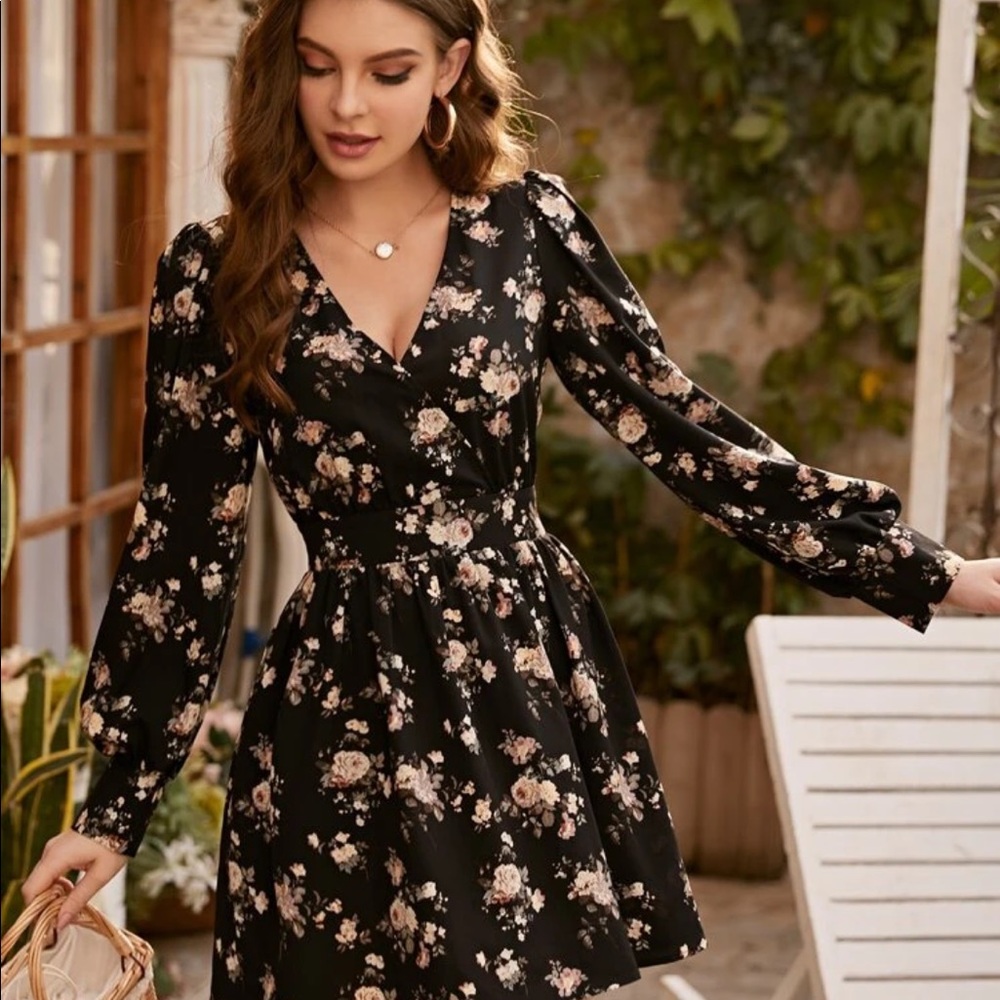 Black Floral Dress